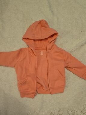 wonder nation Peach Zip Hoodie for Kids